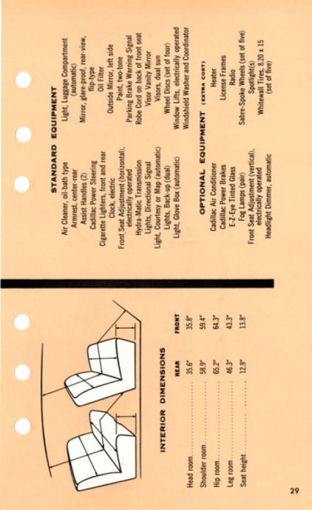 1955 Cadillac Salesmans Data Book Page 10